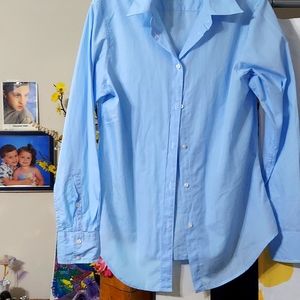 Gap fitted blue and white stripes blouse